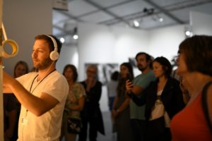 Max Zorn live tape art Miami Beach scope art fair
